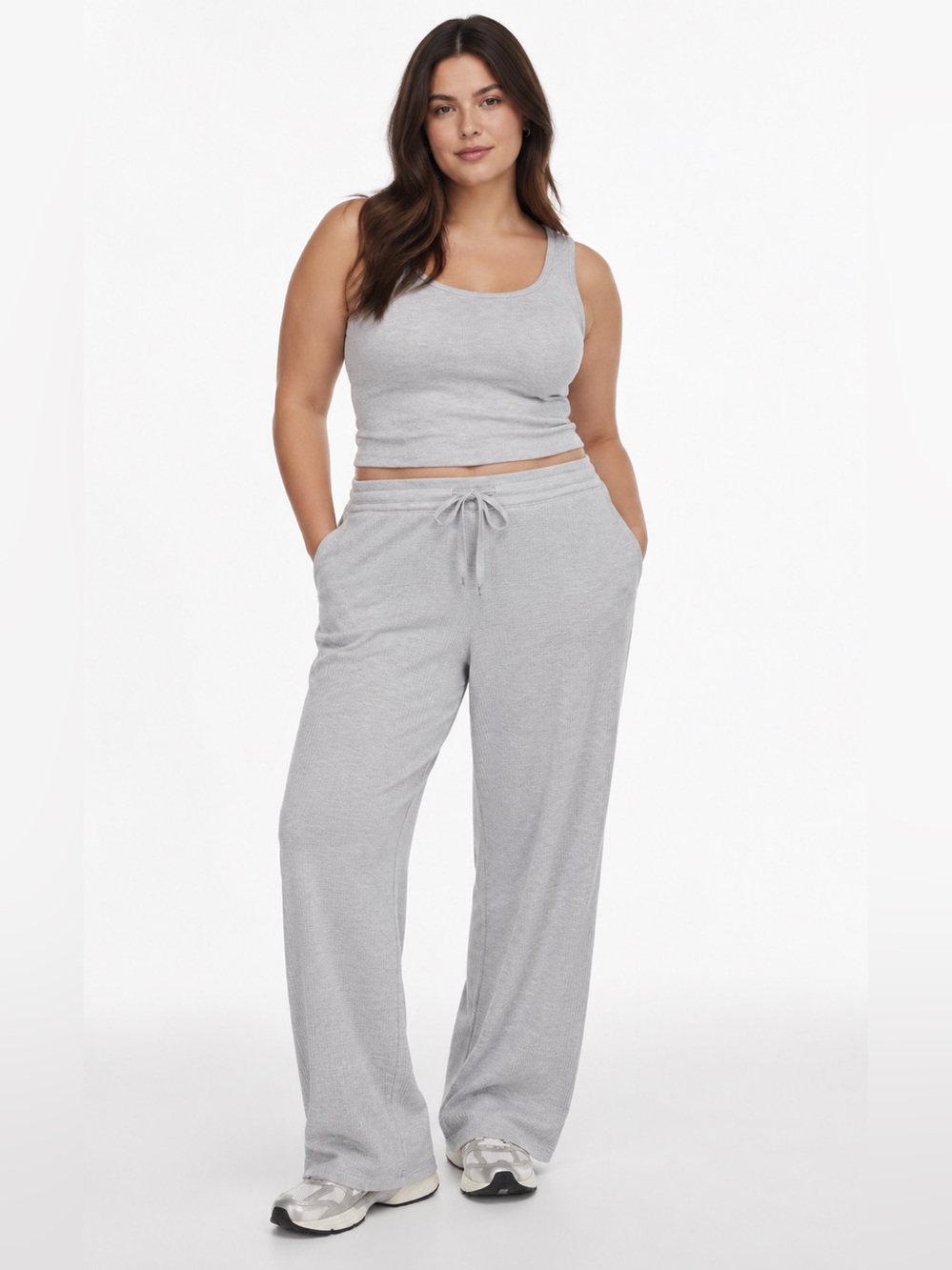 TNA Aritzia Wafflex Pant Heathered Grey Size 2XL